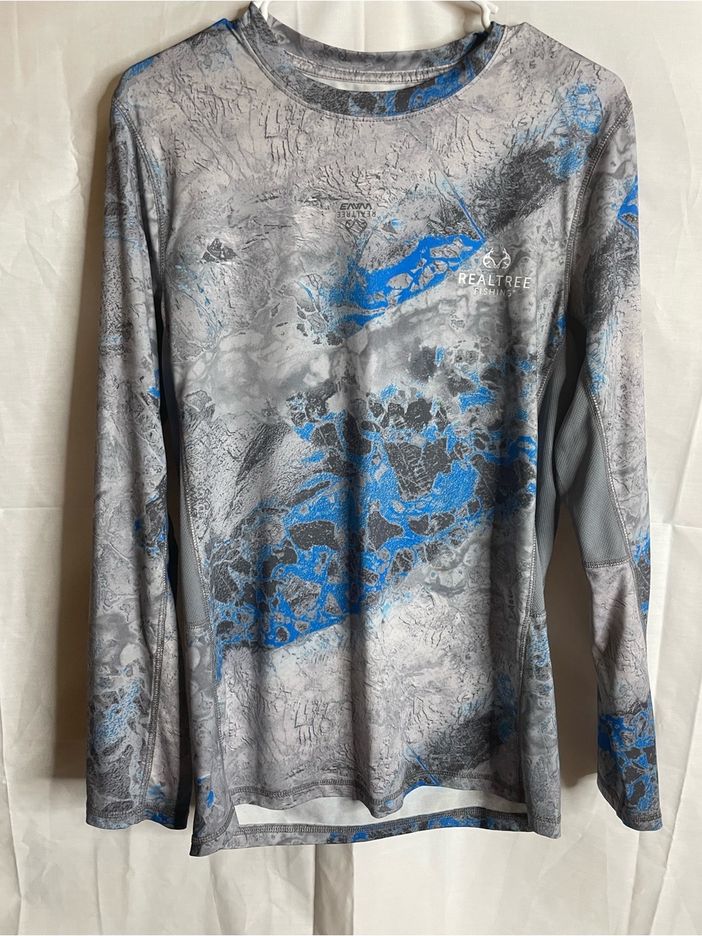 Realtree Long Sleeve Performance Shirt - Gray & Blue Camo